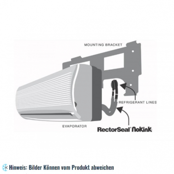 NoKink flexible Kältemittelleitung 1/4"x 3' für die Wanddurchführung von Minisplit-Klimaanlagen, Rectoseal 66731