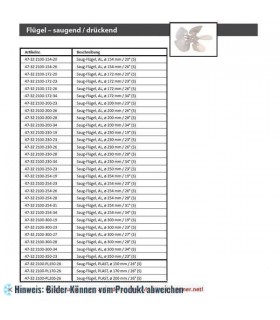 Lüfterflügel, AL, D ＝ 230 mm saugend - 19° (S)