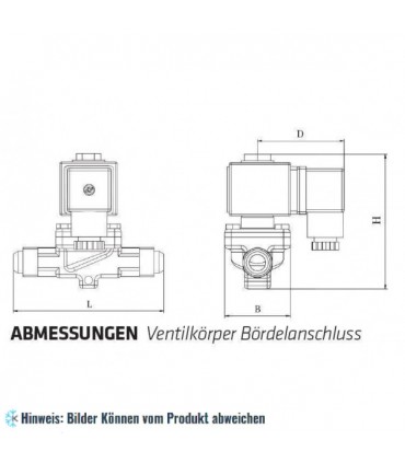 Magnetventil Sanhua NC, Löt 10 mm, kv 0.23, MDF-A03-3H007, ohne Spule
