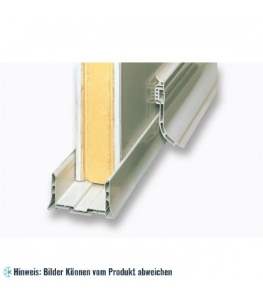 U-Profil in PVC - Fußleistenform - U-80 - RAL 9010 - L＝3m, volle Verpackung 540 m