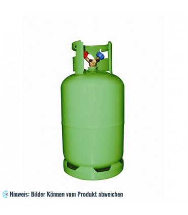 Kältemittelflasche 27,2 L grün - 1/4"-PED/CE/TUV Doppelventil