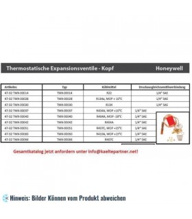 More about Thermostatisches Expansionsventil Oberteil Honeywell TMX-00051, R407C, MOP +15