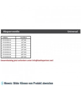 Absperrventil Bördelanschlüsse 5/8" SAE mit Bördelmuttern