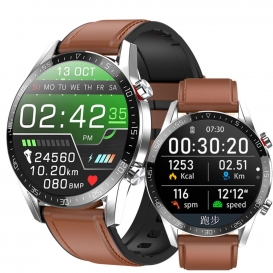 More about Neue L13 Smart Uhr Männer IP68 Wasserdichte EKG PPG Bluetooth Anruf Blutdruck Herz Rate Fitness Tracker Sport Smartwatch - Braun