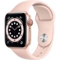 Apple Watch Series 6 Aluminium Cellular Gold, Sport Band Pink Sand, M06N3FD/A, 40mm
