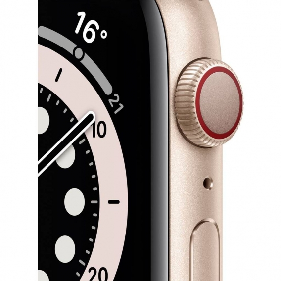 Apple Watch Series 6 (44mm) GPS+4G mit Sportarmband gold/sandrosa Retina-Display
