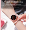 Frauen intelligente Armbanduhr Herzfrequenz Blutdruck Schlaf Monitor Rosa