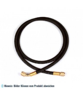 Füllschlauch "HD" 150cm schwarz 5/16" SAE, Anschlüsse gerade x 45° mit Drücker WIGAM HDSA/5-5/60/Y