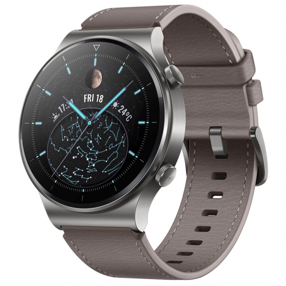 Huawei Watch GT 2 Pro Classic grau Smartwatch Herzfrequenzmessung Schlafanalyse bis zu 2 Wochen Akkulaufzeit Wasserdicht AMOLED 