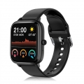 Bluetooth Call Smart Watch, Herren und Damen Wasserdicht Herzfrequenz Musik Player Schrittzähler Smartwatch, Schwarz