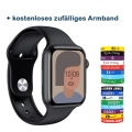 Neue AK76 Pro Smart Watch Herzfrequenzmesser Bluetooth Call SpieleWatch 44mm Gurt Schwarz
