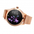 Mode smart watch frauen ip68 wasserdicht multisportarten schrittzähler herzfrequenz fitness armband für dame (gold)