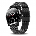 TPFNet Smartwatch mit Edelstahl Armband - individuelles Display - Smartwatch EKG Armbanduhr mit Musiksteuerung uvm. - Modell SW1