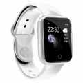 Wasserdicht Smart Watch Heart Rate Monitor Fitness Tracker für Android iPhone,Farbe:Weiß