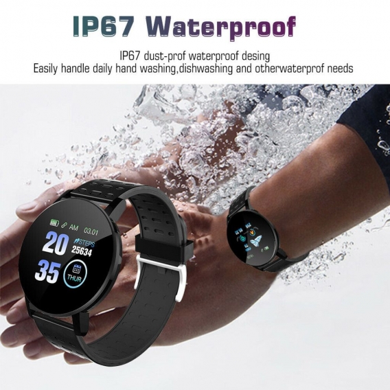 Bluetooth Smartwatch, Fitnessuhr Fitness Tracker Sportuhr Wasserdicht, Mit Intelligente Erinnerung