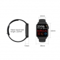 1,54 '' Smart Watch mit Thermometer Herzfrequenz Blutdruck Blutdruck Sauerstoffueberwachung Sicherer Schlaf Multisport-Modus IP6