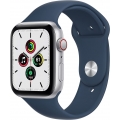 Apple Watch SE Aluminium 44mm Cellular Silber (Sportarmband abyssblau)