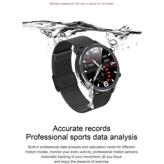 L11 Smart Watch Männer EKG+PPG Herzfrequenz-Blutdruckmessgerät IP68 Wasserdichte Wetter-Smartwatch