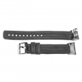 vhbw Nylon Ersatz Armband grau 12,6 + 9,3 cm meliert kompatibel mit Samsung Gear Fit2 Pro SM-R365, Fit2 SM-R360 Smartwatch Fitne