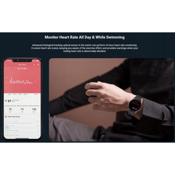 Kieslect Smart Watch K10 Gentleman mit Herzfrequenz Blutsauerstoffmessgerät