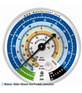 Ersatz Manometer 80mm, Niederdruck, Psi/Bar/°C, R12, R22,-R134a, R404A