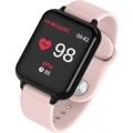 Smart watch für männer frau fitness smartwatch herzfrequenz blut gesundheit für huawei samsung sony xiaomi android phone (pink)
