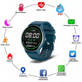 More about Smartwatch Blutdruckmessung Wasserdicht Fitness Tracker Armband Pulsmesser Blau