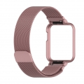 Milanese Wristwatch Watch Strap Armband Mesh Loop mit Rahmen für Mi Watch Lite/ Redmi Watch 1 Armbanduhr（Rose Pink）