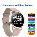 Smartwatch 1,22 zoll rosa Frauen Metall wasserdicht ip67 Blutdruckmessung multi sport modi smart watch band