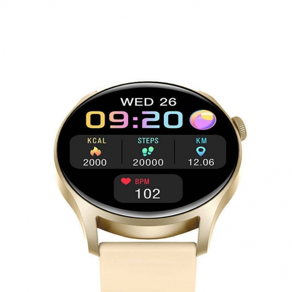 Colmi Sky 8 Bluetooth Smartwatch Herren Damen Fitness Blutdruck Schlafmonitor Gold