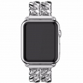 PRECORN Damen Ersatzarmband silber Kompatibel mit Apple Watch 42mm 44mm 45mm Edelstahl Metall Armband kompatibel mit Watch Serie