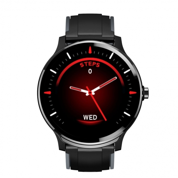 LOOKit ENJ22 - grau- 4,5cm Durchmesser Sport Smart Watch GPS Fitness Tracker Uhr Aktivtracker Fitnessuhr, 3D Dynamics HD Display
