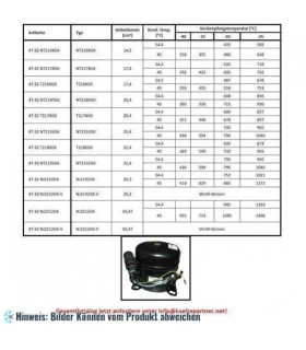 More about Kompressor Aspera Embraco NT2178GK, LBP - R404A, R507, R452A, 220-240V, 50Hz