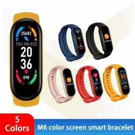 More about M6 Smart Armband Uhr Fitness Tracker Herzfrequenz Blutdruckmessgerät für Sport Gelb