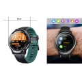 LOOKit ENJ-GR- 45mm Sport Smart Watch GPS Fitness Tracker Uhr Aktivtracker + Tin-G9  In Ear Kopfhörer Fitnessuhr, 3D Dynamics HD