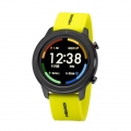 HEAD PARIS 47mm Smartwatch für Damen und Herren- Smartuhr mit Silikon-Armband Gelb - Stoppuhr, Schrittzähler, mehrere Sportmodi,