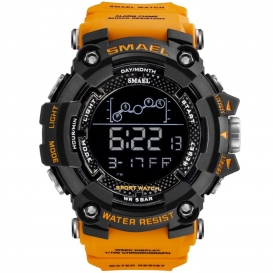 More about SMAEL 1802 Multifunktionale Stilvolle Sportuhr 50M Wasserdichte Herren Elektronische Digitale Armbanduhr mit Alarm/Leuchtend/Dat