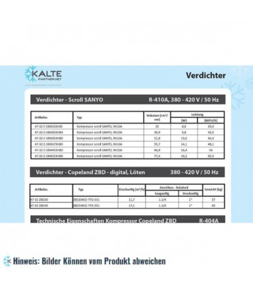 Kompressor Scroll SANYO, SBP120H15A, MBP/HBP - R410A, 220V-240V/1Ph/50Hz, 9,8 kW