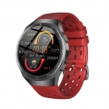 TPFNet Smartwatch mit Silikon Armband und Schrittzähler - Smart Watch mit Blutdrucksmesser usw. Modell SW14 - Rot