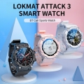 LOKMAT ATTACK 3 Smart Sports Watch 1,28'' TFT Full-Touchscreen BT Anruf EKG-ueberwachung Mehrere Sportmodi Musiksteuerung/Fernka