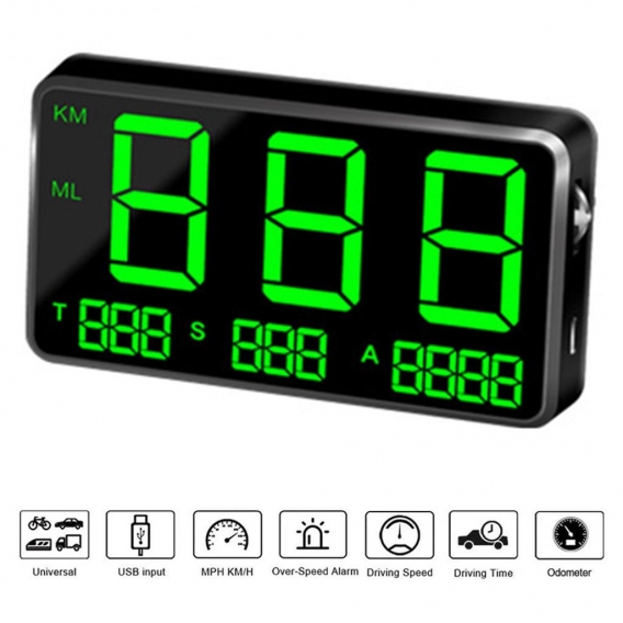 Digital Auto GPS Tachometer Hud Head Up Display Geschwindigkeit Anzeige KM/h MPH Für Fahrrad Motorrad Auto