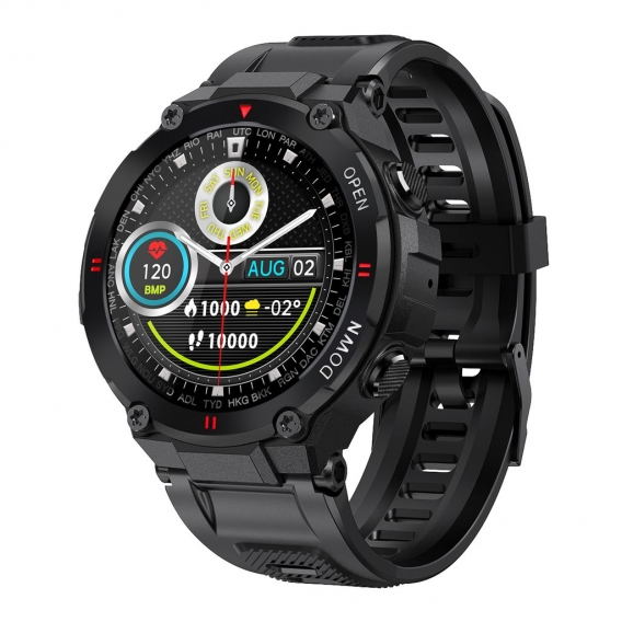 LEMFO K22 Smart Watch 1,28'' IPS Full-Touchscreen BT Anruf Fitness-/Gesundheitsmonitor 400mAh Grosser Akku Musik-/Kamerasteuerun