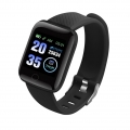 1,3-Zoll-Touchscreen Smart Armband Sportuhr Wasserdicht Fitness Tracker Blutdruck Herzfrequenz Blut Sauerstoffmonitor Schwarz