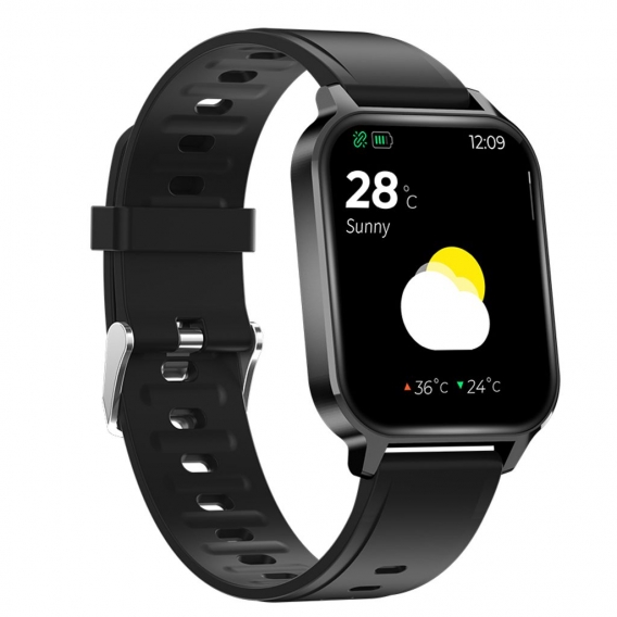 2021 Neue Ciskotu Q18 Smartwatch 1,75 Zoll Voll-Touchscreen DIY Dial Blutdruck EKG Herzfrequenz Smartwatch Schwarz