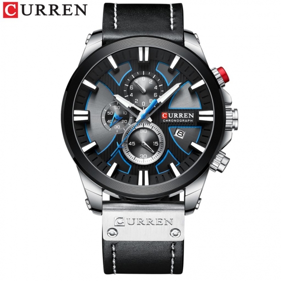 CURREN 8346 Luxury Business Quarzwerk Herrenuhr 3ATM Wasserdichtes, grosses Zifferblatt Leuchtendes Sport-Armbanduhr Mikrosekund