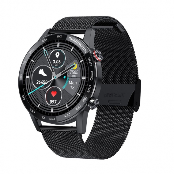L5 Update L16 Smart Watch Herren IP68 Wasserdichter Mehrfachsportmodus Herzfrequenz Wettervorhersage Bluetooth Smartwatch
