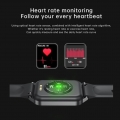LEMFO NK15 Smart Armband 1,72 '' Full-Touch-Farbbildschirm Gesundheitsmonitor Fitness-Tracker Benachrichtigungserinnerung Starke