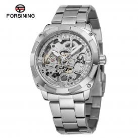 More about FORSINING Maenner Luxury Skeleton Automatic Wicking Mechanische Uhren Exquisite Edelstahl Armbanduhr