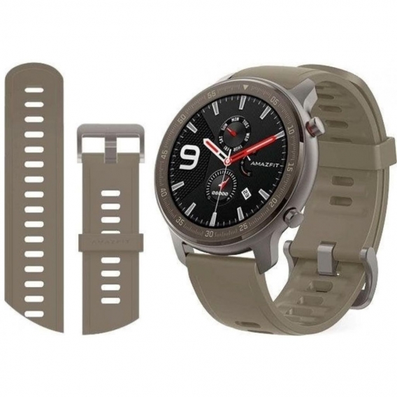 Amazfit GTR 47MM Smartwatch Titanium, fluororubber strap "wie neu"