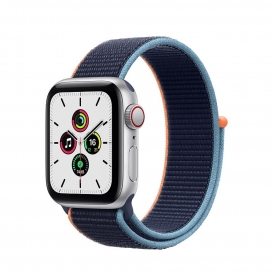 More about Apple Watch SE GPS + Cellular, 40 mm silbernes Aluminiumgehäuse mit intensiv blauem Sportband